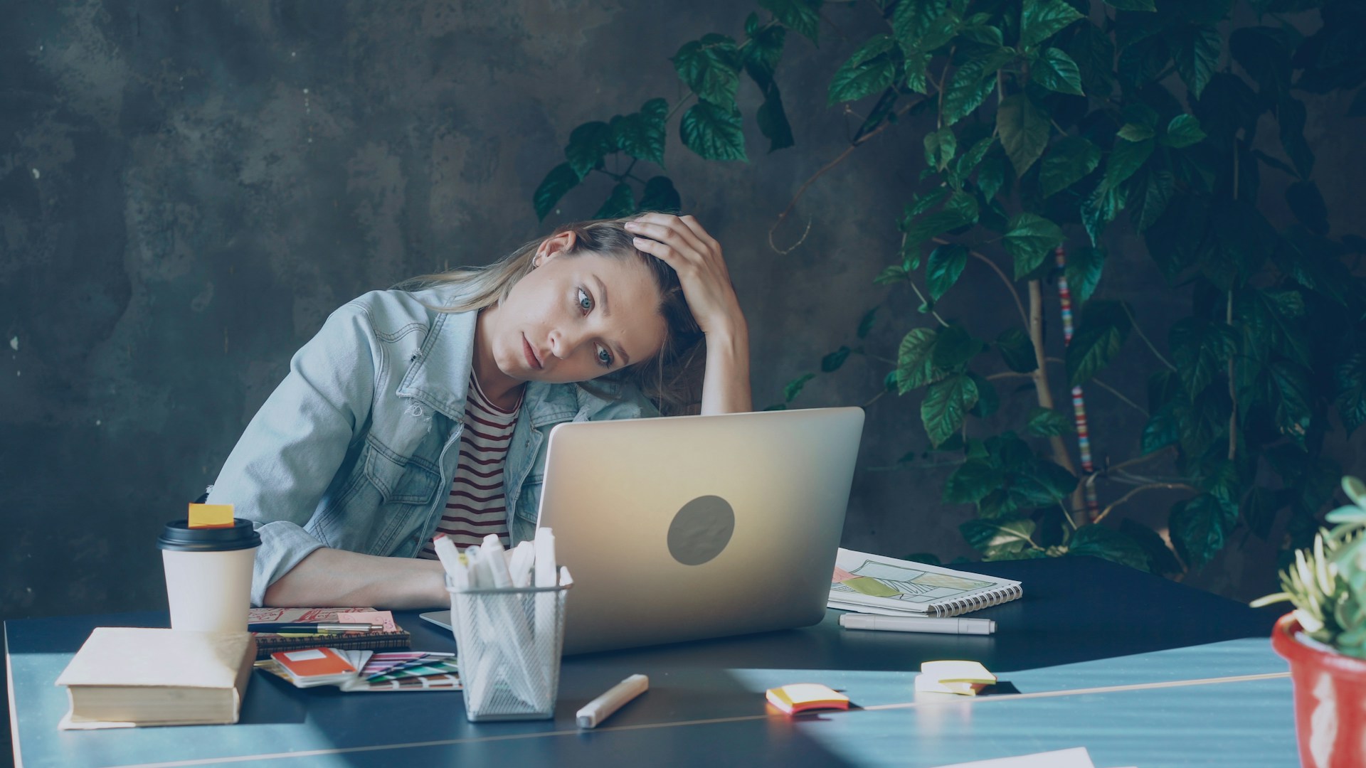 woman working with worry intentionallyflourish.com