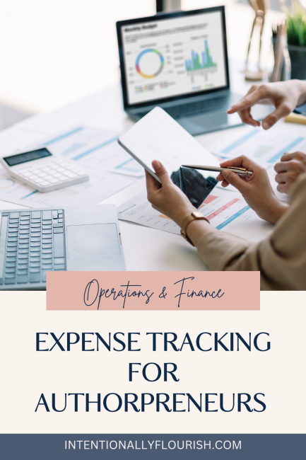 woman working on finances. Share Image - Expense Tracking for Authorpreneurs - intentionallyflourish.com